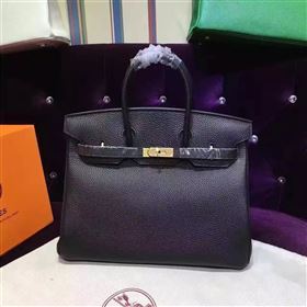 Hermes grain Birkin black bag 5292