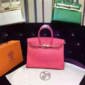 Hermes grain rose Birkin red bag 5293