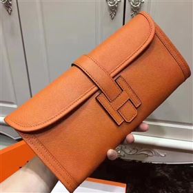 Hermes Epsom large tan clutch bag 5212