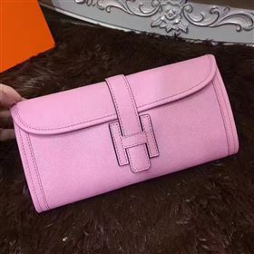 Hermes Epsom large pink clutch bag 5213