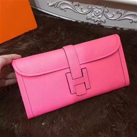 Hermes Epsom large clutch red rose bag 5217