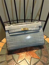 Hermes mini 22cm crocodile gray Kelly bag 5224