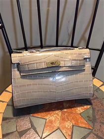 Hermes mini 22cm crocodile gray Kelly bag 5225