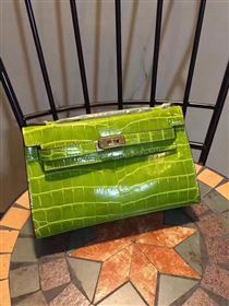 Hermes mini 22cm crocodile green Kelly bag 5226
