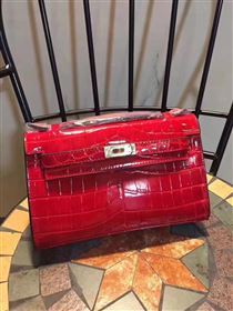 Hermes mini 22cm crocodile red Kelly bag 5230