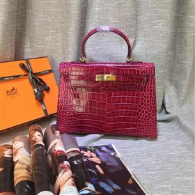 Hermes crocodile wine Kelly bags 5235