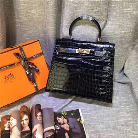 Hermes crocodile black Kelly bags 5236