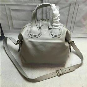 Givenchy medium light gray nightingale goatskin bag 5323