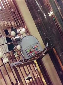 Fendi peekaboo mini backpack blue light bag 5451