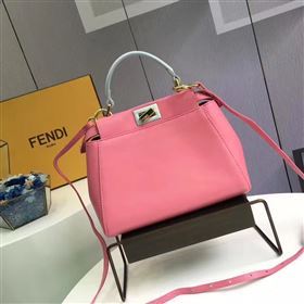 Fendi mini peekaboo red rose bag 5458