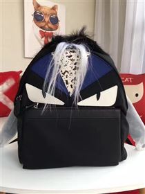 Fendi Waterproof cloth backpack cream black bag 5475