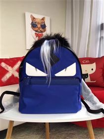 Fendi Waterproof cloth backpack blue cream v bag 5477