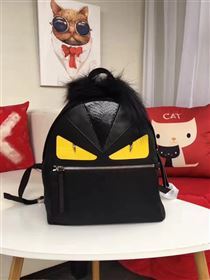 Fendi Waterproof cloth backpack black yellow v bag 5479