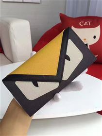 Fendi wallet yellow black bag 5489