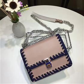 Fendi mini kan I tan navy v bag 5553
