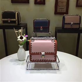 Fendi mini kan I tan pink bag 5554