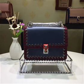 Fendi mini kan I navy coffee v bag 5555
