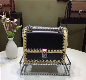 Fendi mini kan I black yellow v bag 5556