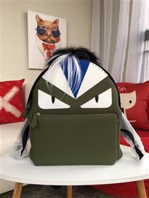 Fendi large monster backpack white green bag 5594