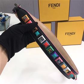 Fendi strap you black tan rainbow 5504