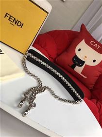 Fendi strap you v black silver 5515
