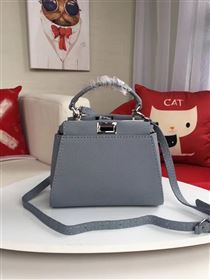 Fendi mini caviar peekaboo gray bag 5530