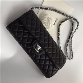 Chanel 80041 small tote shoulder handbag black bag 5664