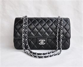 Chanel 1113 large classic flap handbag black bag 5685