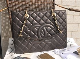 Chanel A50995 lambskin large GST shopping handbag black bag 5691