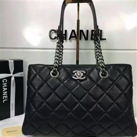 Chanel A93021 lambskin large shopping shoulder handbag black bag 5695