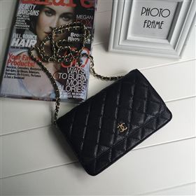 chaneI 33814 caviar leather small woc handbag black bag 5617