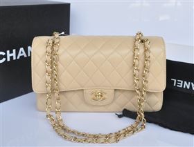 Chanel A1112 caviar lambskin classic flap handbag apricot bag 5742