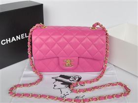 Chanel A1116 lambskin small classic flap handbag red bag 5744