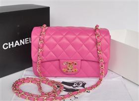 Chanel A1116 lambskin small classic flap handbag red bag 5753