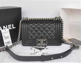 Chanel A67085 lambskin new small le boy handbag black bag 5762