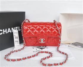 Chanel A1116 paint lambskin small classic flap handbag red bag 5767