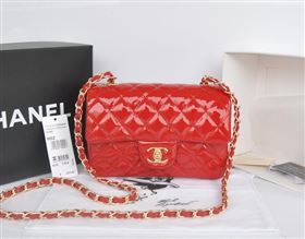 Chanel A1116 paint lambskin small classic flap handbag red bag 5769