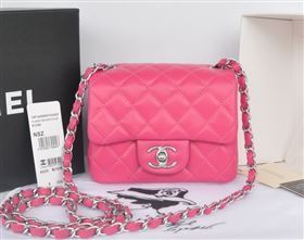 Chanel A1115 lambskin small classic flap handbag pink bag 5776
