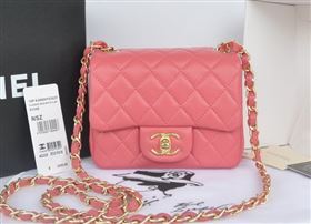 Chanel A1115 lambskin small classic flap handbag pink bag 5778