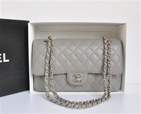 Chanel A1112 caviar lambskin classic flap handbag gray bag 5708