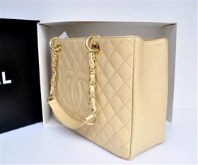chaneI A36092 caviar lambskin GST shopping handbag apricot bag 5711