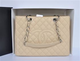 Chanel A36092 caviar lambskin GST shopping handbag apricot bag 5717