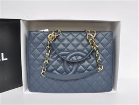Chanel A36092 caviar lambskin GST shopping handbag blue bag 5718