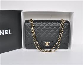 Chanel A36098 maxi caviar lambskin classic flap handbag gray bag 5731