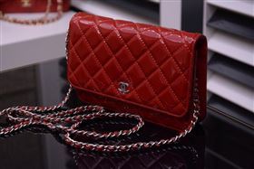 Chanel A33814 paint lambskin small woc handbag red bag 5861