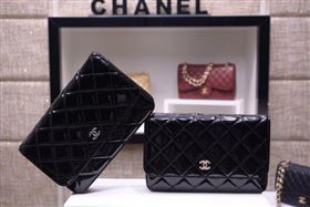 Chanel A33814 paint lambskin small woc handbag black bag 5866