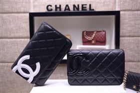 Chanel A33814 paint lambskin small woc handbag black bag 5867