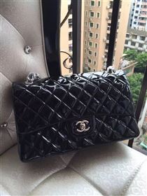 Chanel A1113 large paint lambskin handbag black bag 5886