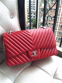 Chanel A1113 large lambskin V handbag red bag 5888