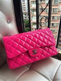 Chanel A1113 large paint lambskin handbag red bag 5889